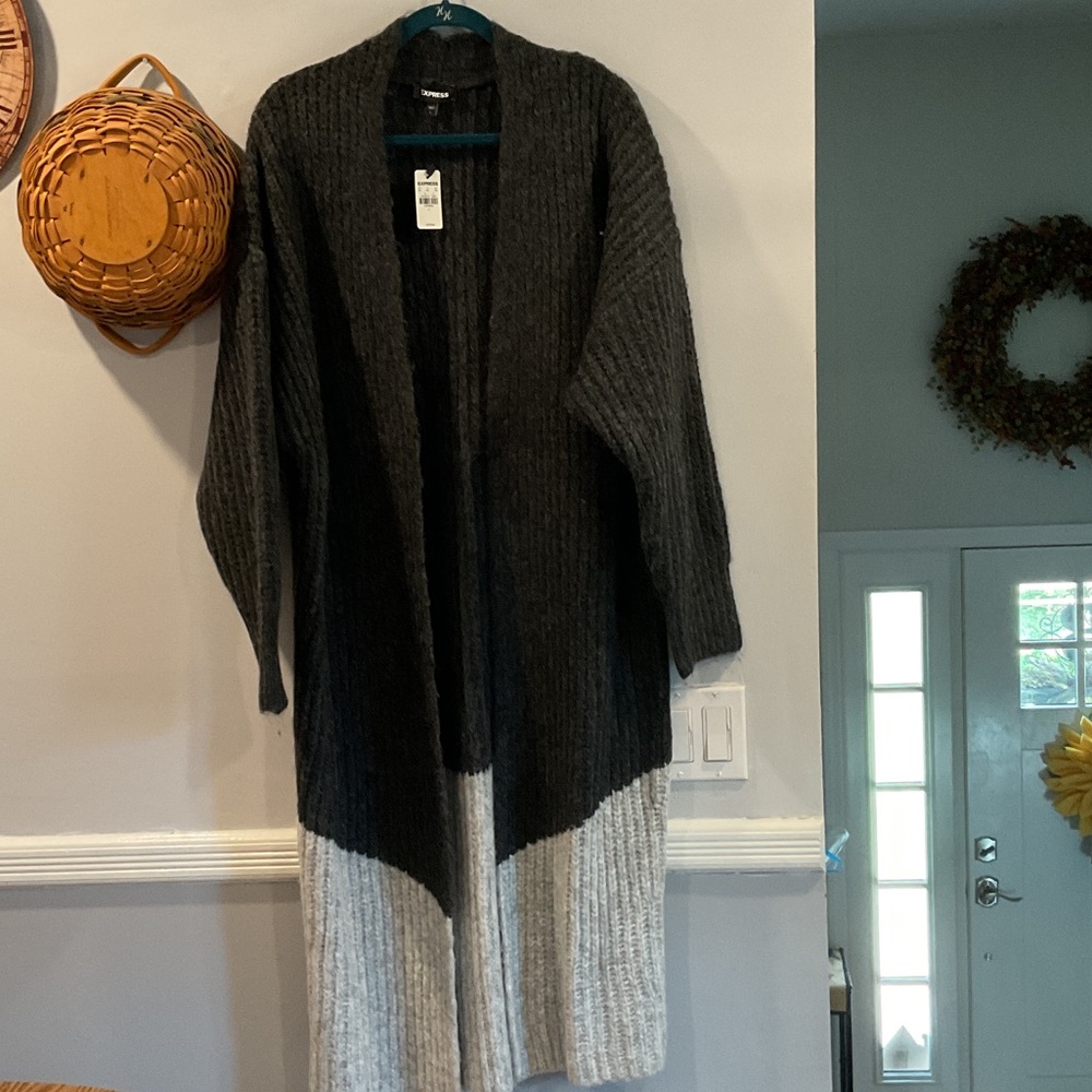NWT Express chunky knit duster sweater
